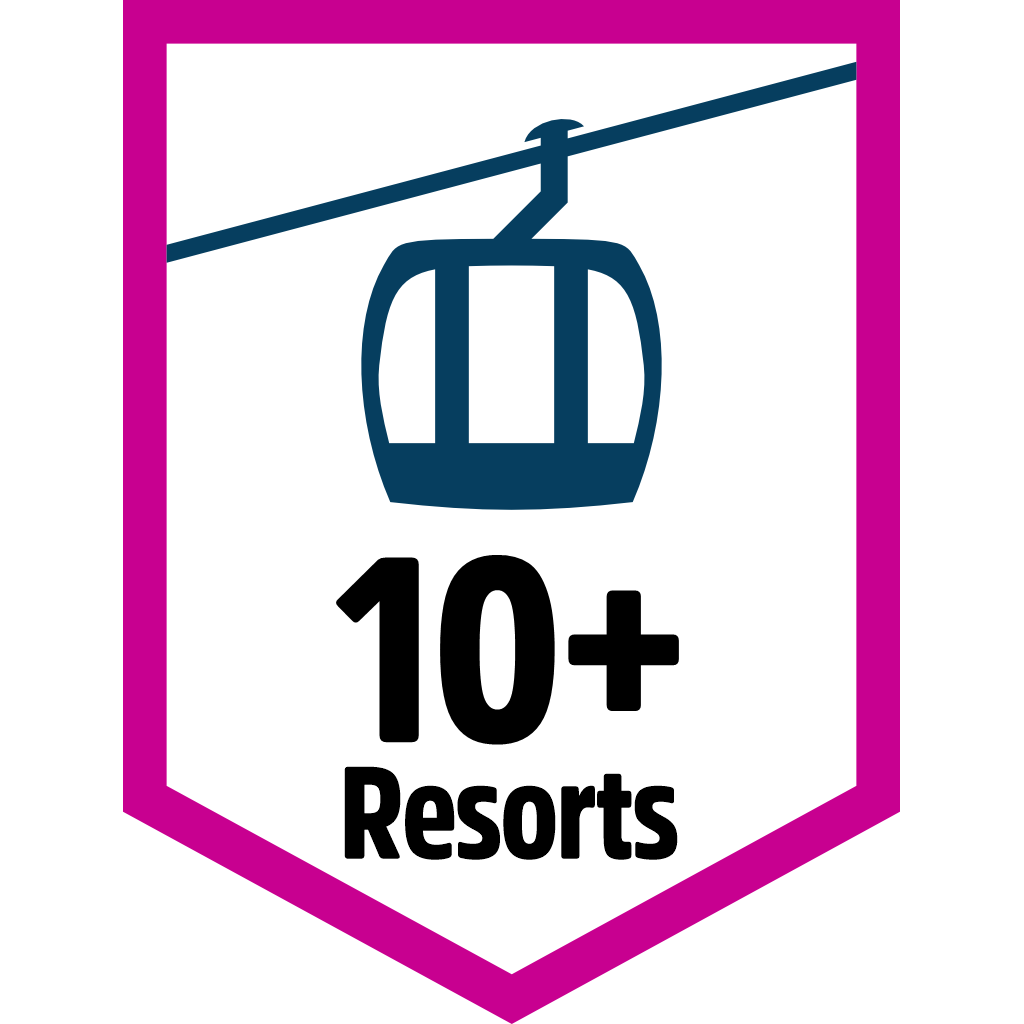10 Resorts pin